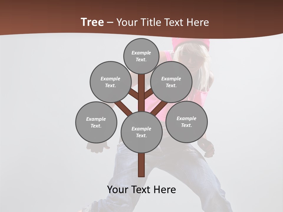 Funky Jump Woman PowerPoint Template