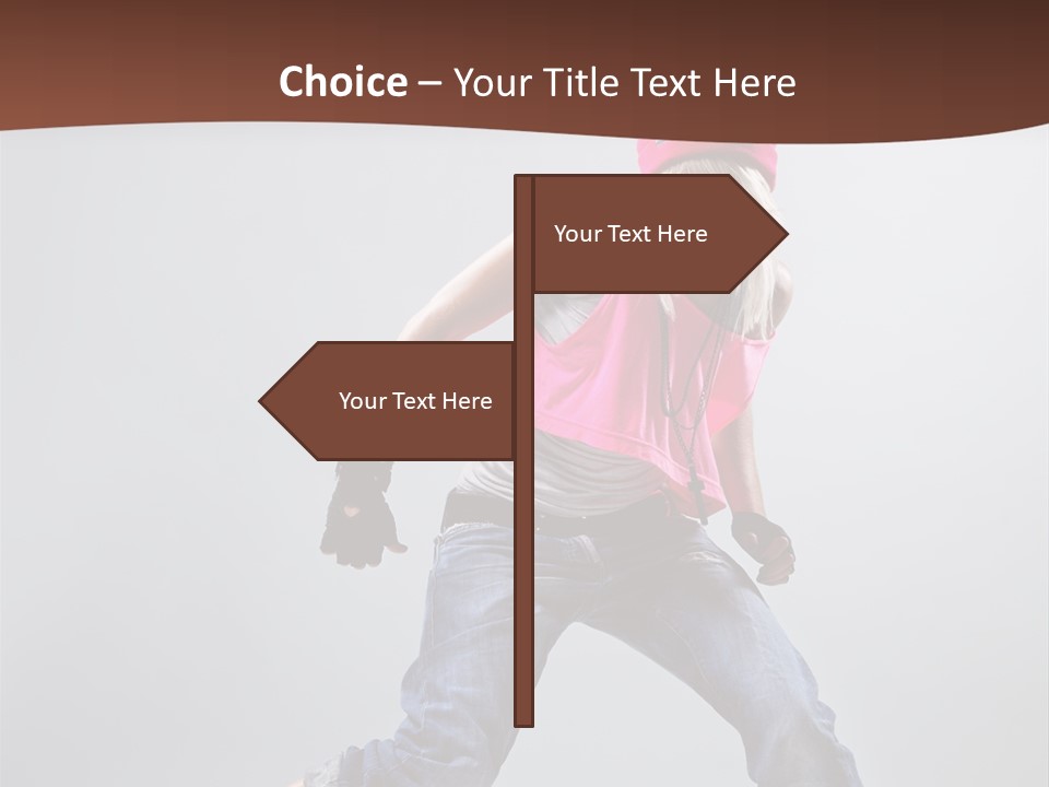 Funky Jump Woman PowerPoint Template