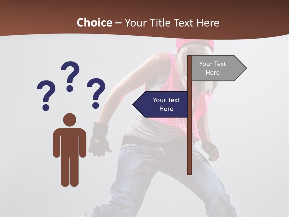 Funky Jump Woman PowerPoint Template