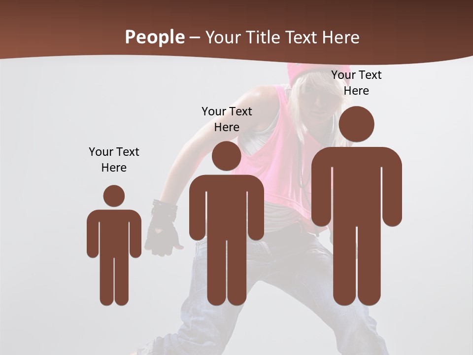 Funky Jump Woman PowerPoint Template