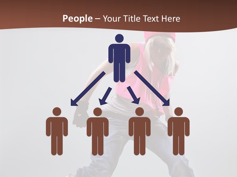 Funky Jump Woman PowerPoint Template