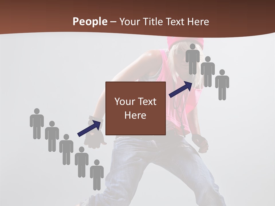 Funky Jump Woman PowerPoint Template