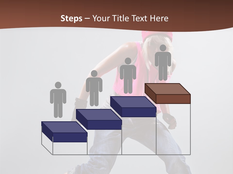 Funky Jump Woman PowerPoint Template