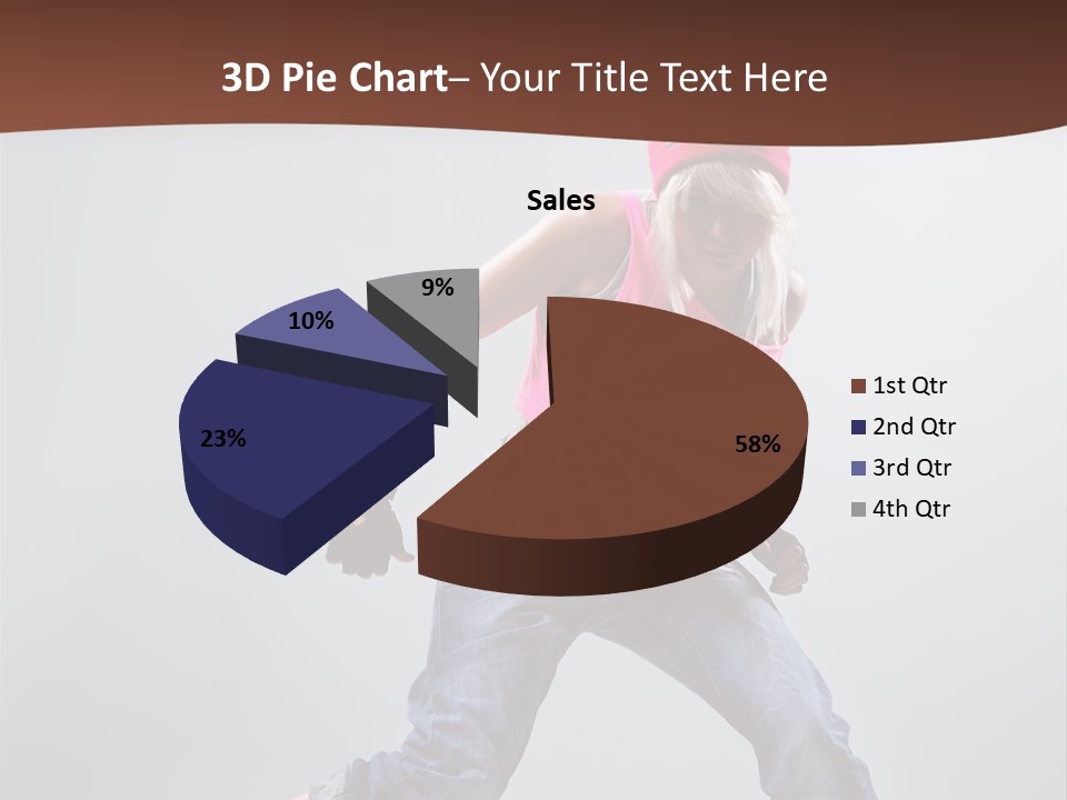 Funky Jump Woman PowerPoint Template