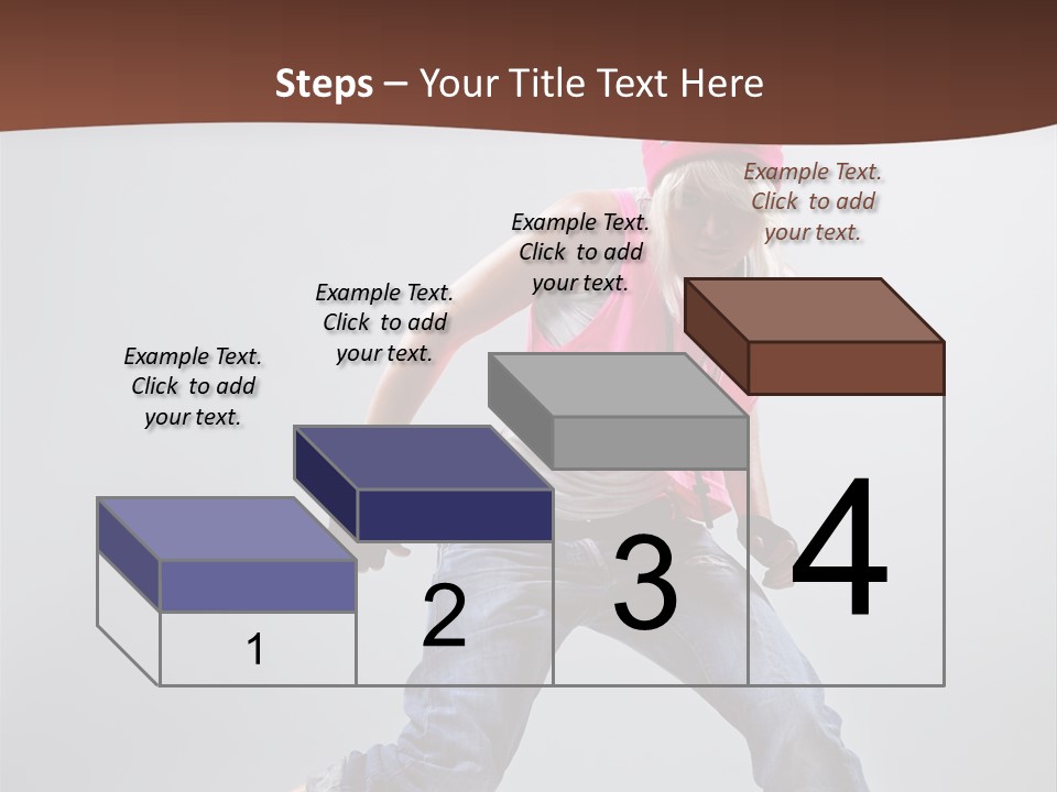 Funky Jump Woman PowerPoint Template