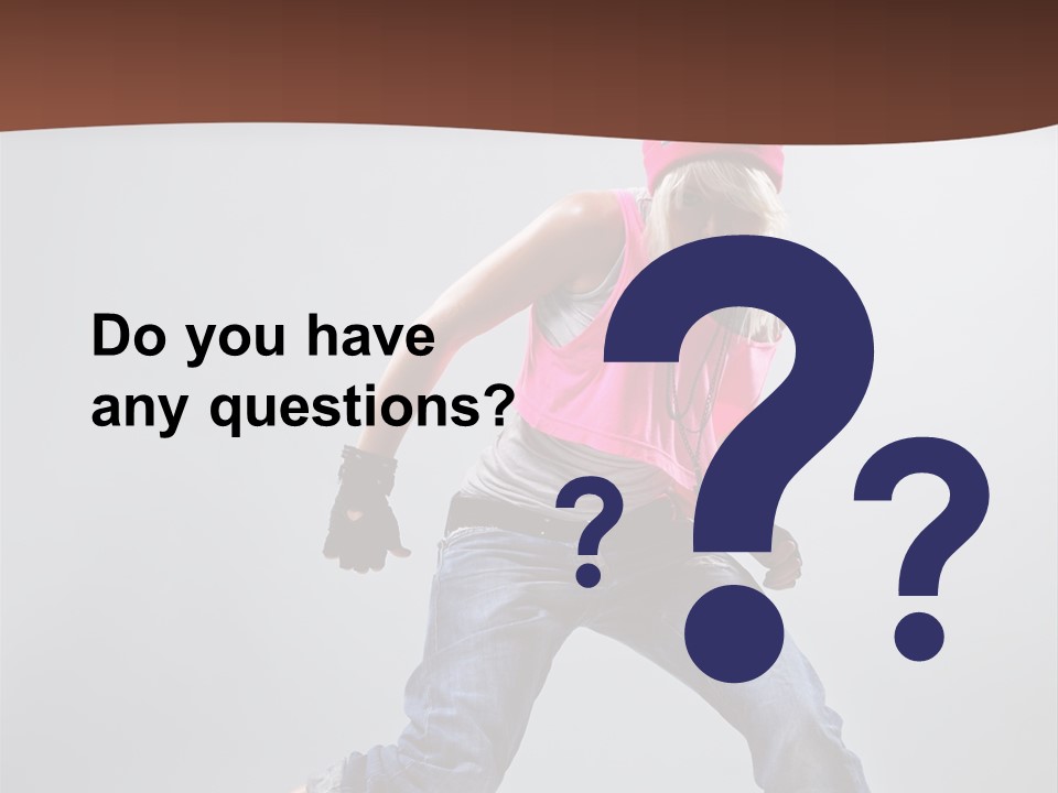 Funky Jump Woman PowerPoint Template