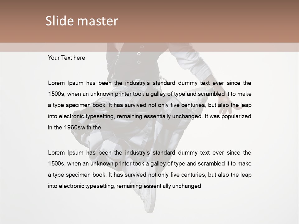 Dancer Flying Man PowerPoint Template