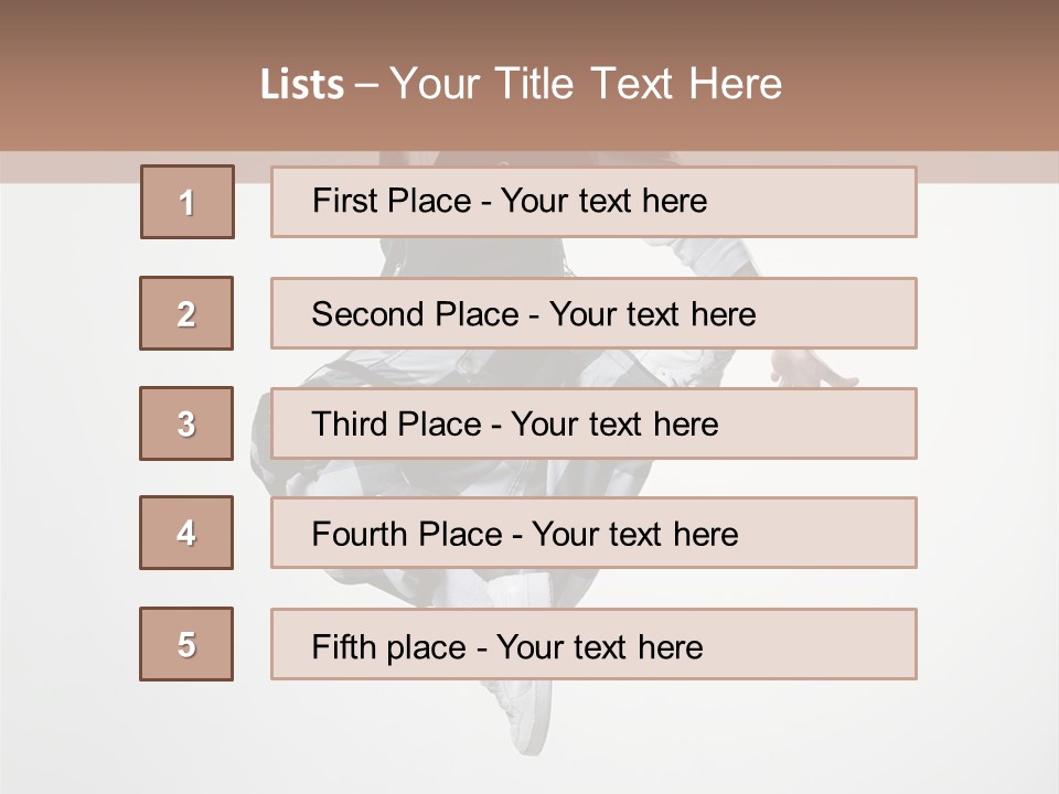 Dancer Flying Man PowerPoint Template