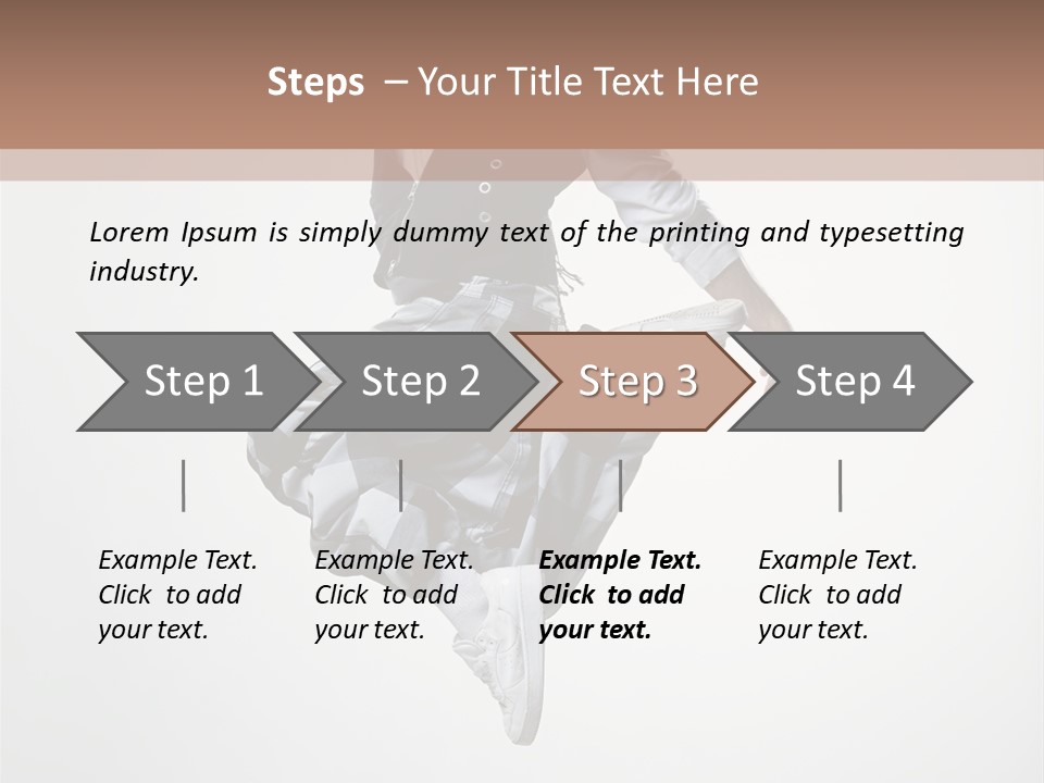 Dancer Flying Man PowerPoint Template
