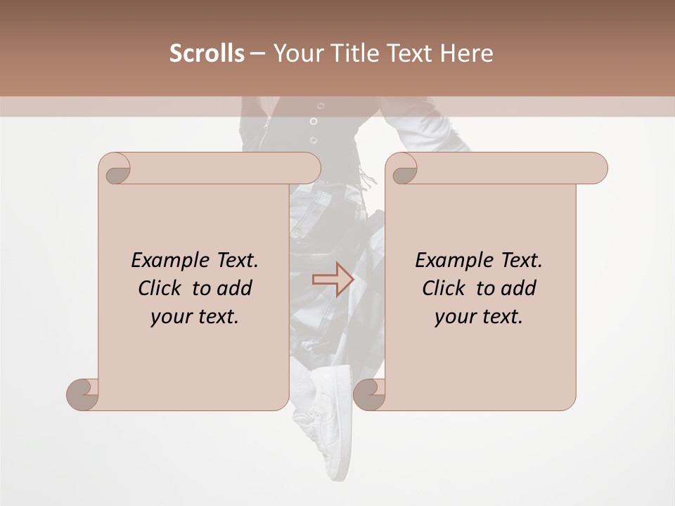 Dancer Flying Man PowerPoint Template