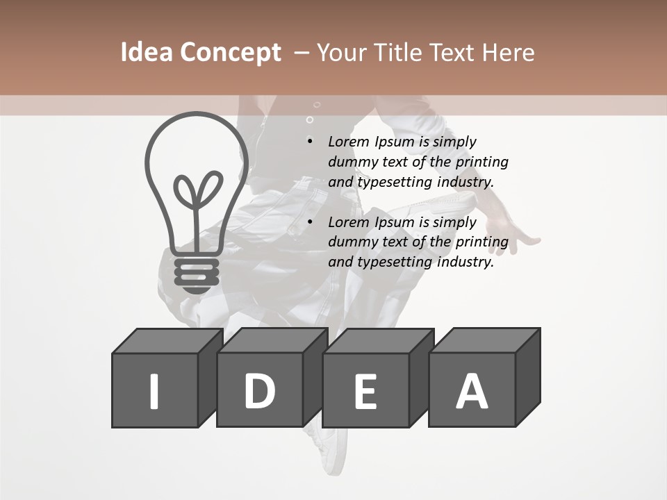 Dancer Flying Man PowerPoint Template