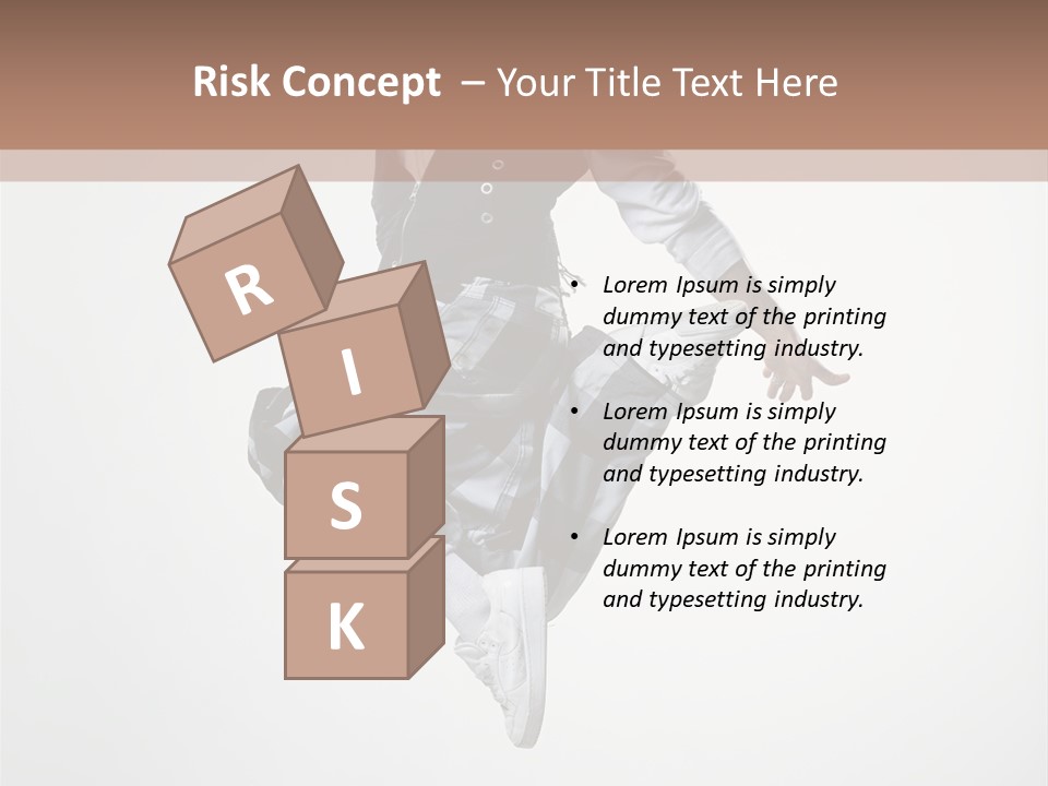 Dancer Flying Man PowerPoint Template