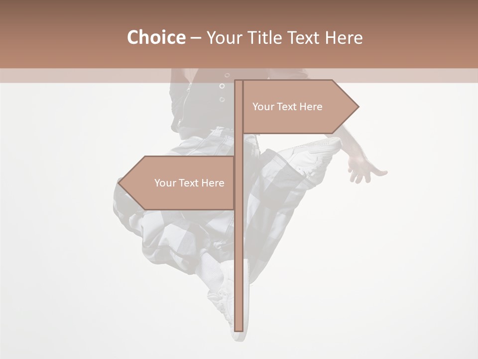 Dancer Flying Man PowerPoint Template