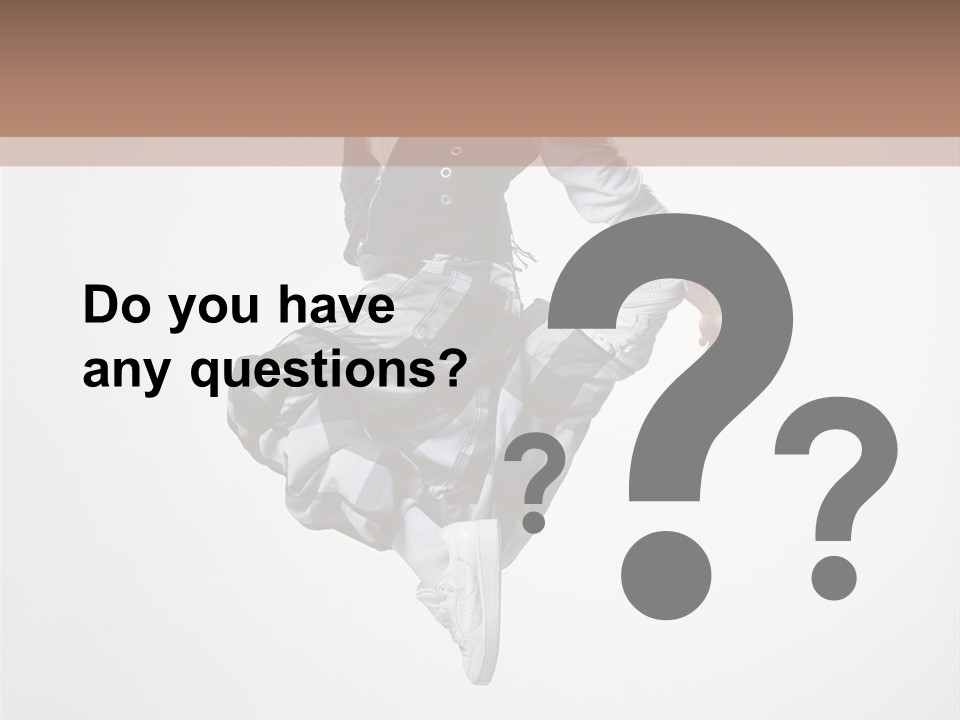 Dancer Flying Man PowerPoint Template