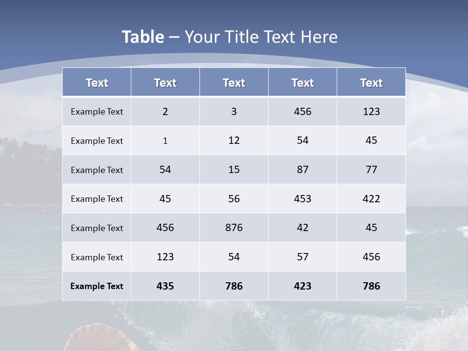 Ribs Waves Holiday PowerPoint Template