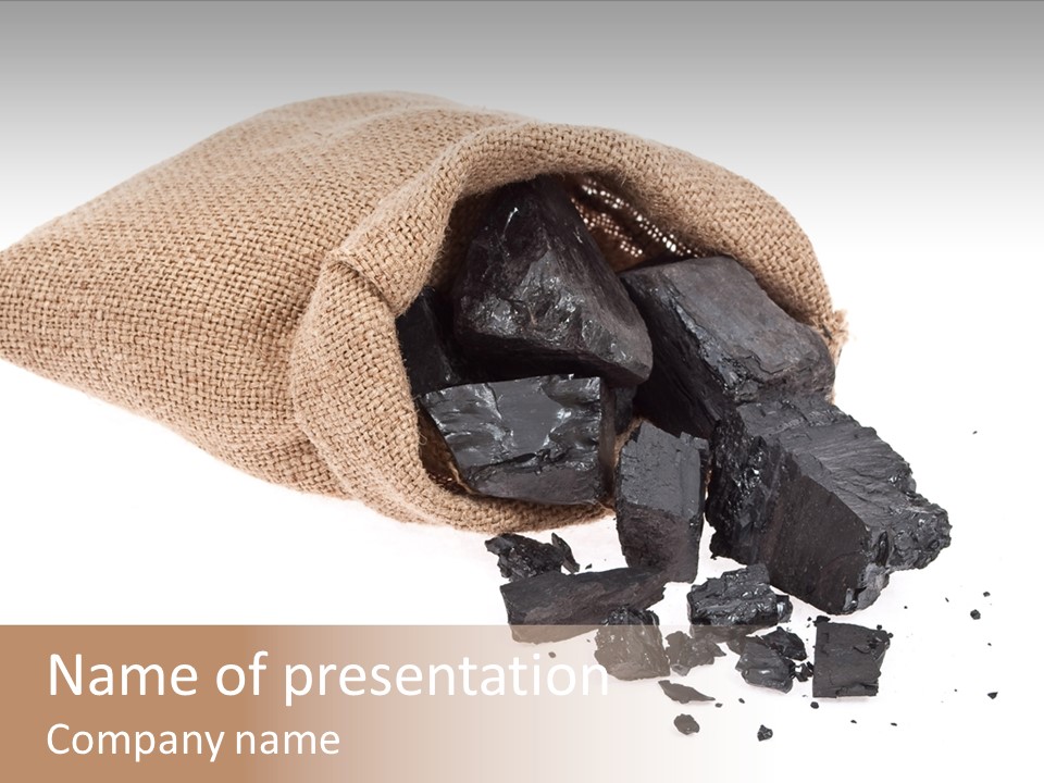Carbon Coal Cut PowerPoint Template