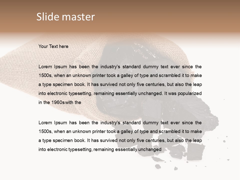 Carbon Coal Cut PowerPoint Template