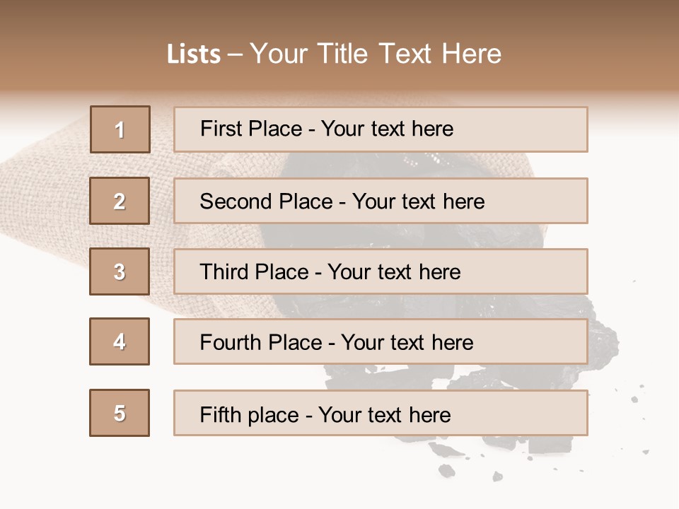 Carbon Coal Cut PowerPoint Template