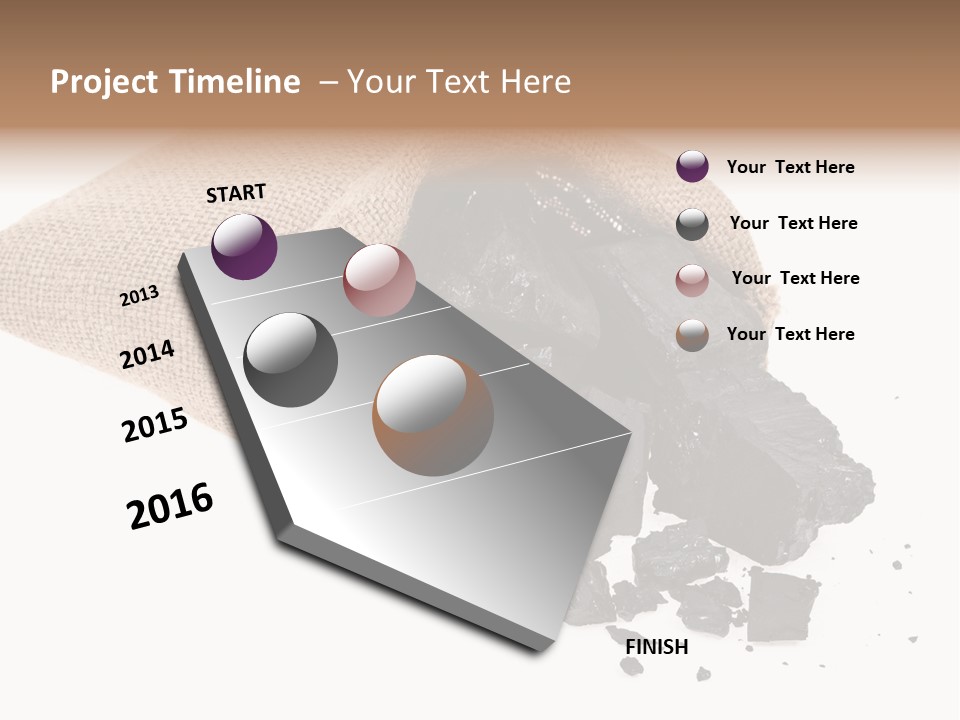 Carbon Coal Cut PowerPoint Template