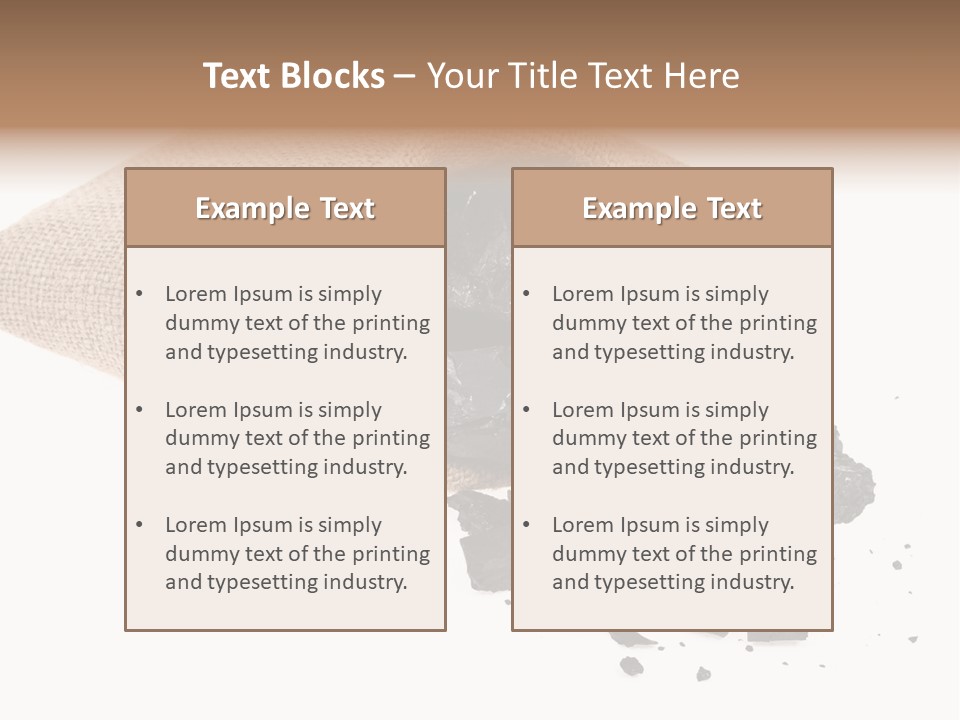 Carbon Coal Cut PowerPoint Template