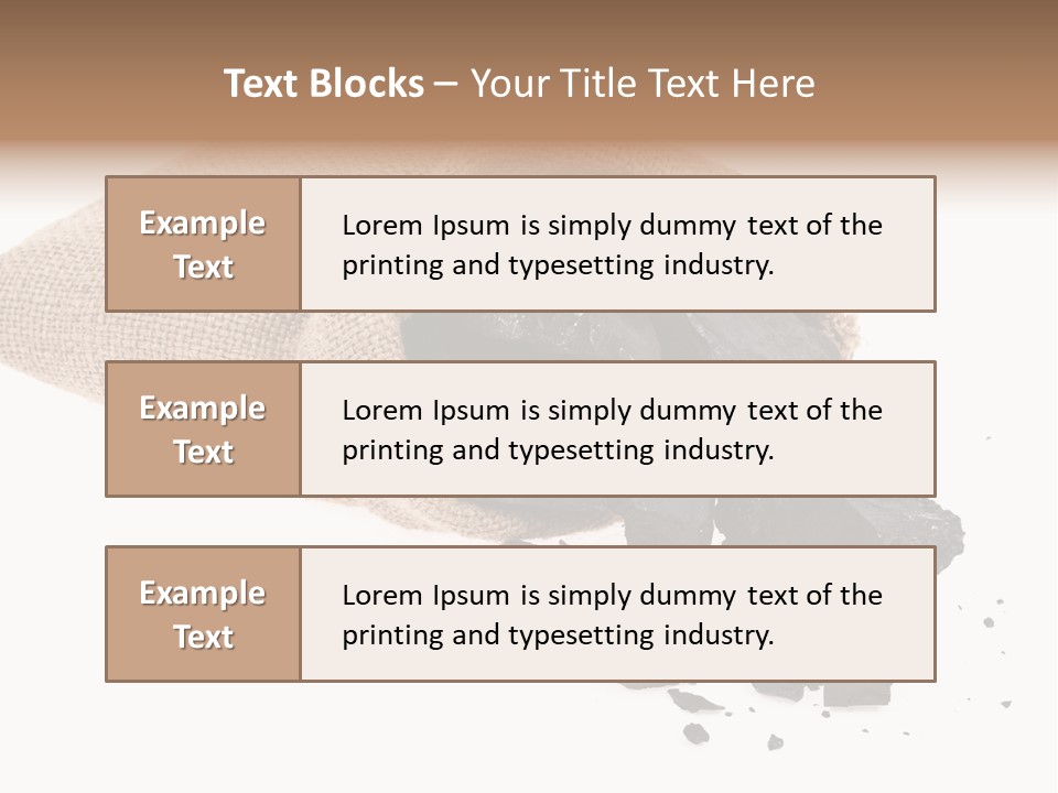 Carbon Coal Cut PowerPoint Template
