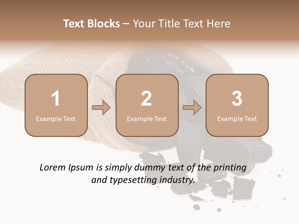 Carbon Coal Cut PowerPoint Template