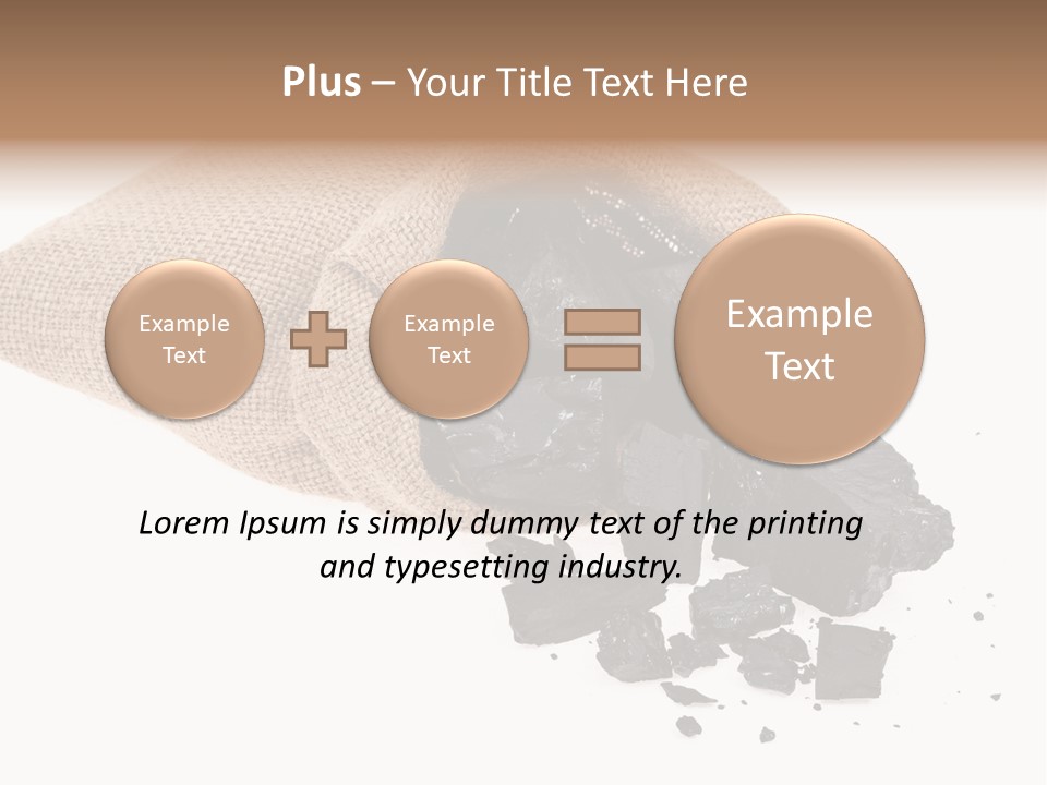 Carbon Coal Cut PowerPoint Template
