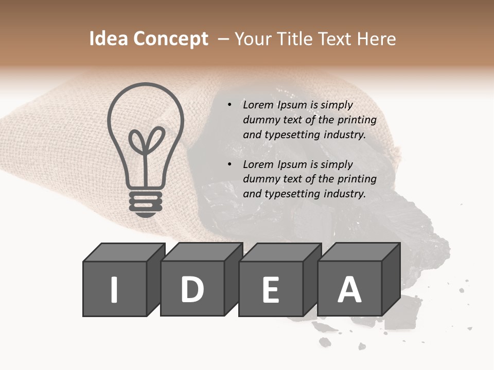 Carbon Coal Cut PowerPoint Template
