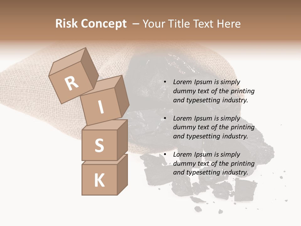 Carbon Coal Cut PowerPoint Template
