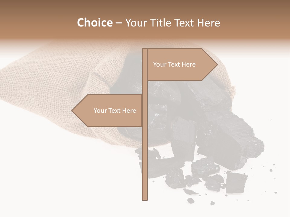Carbon Coal Cut PowerPoint Template
