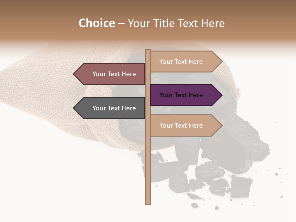 Carbon Coal Cut PowerPoint Template