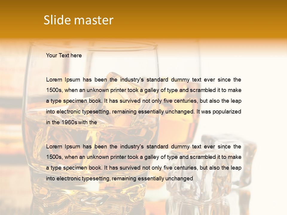 Image Horizontal Drink PowerPoint Template