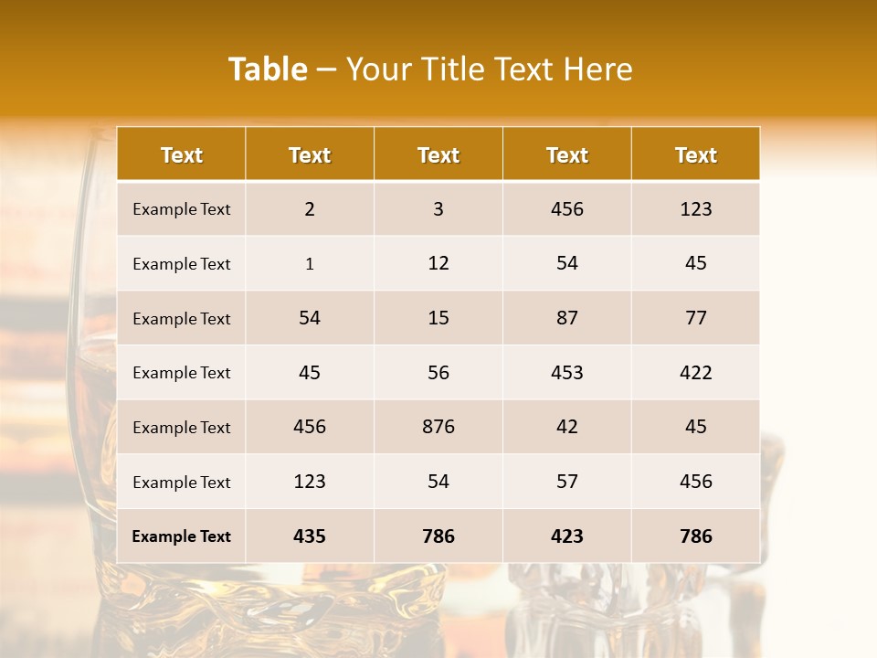 Image Horizontal Drink PowerPoint Template
