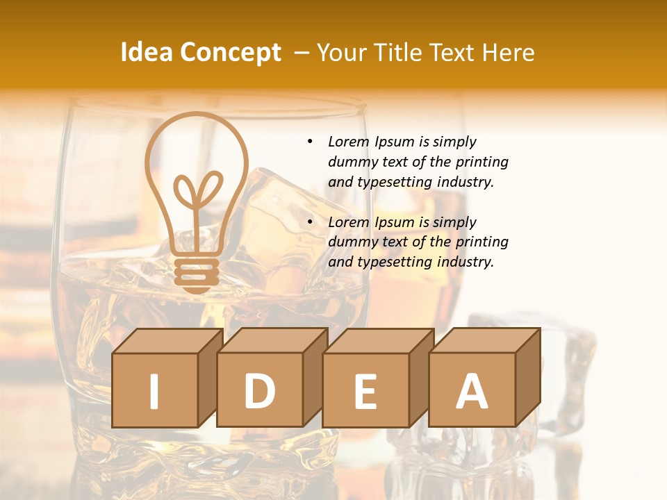 Image Horizontal Drink PowerPoint Template