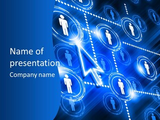 Linked Symbol Networking PowerPoint Template