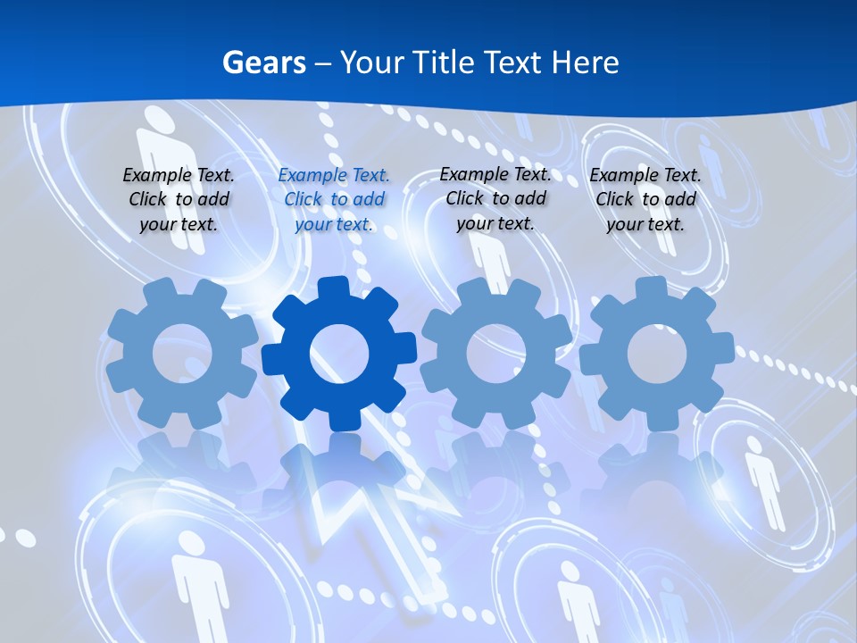 Linked Symbol Networking PowerPoint Template
