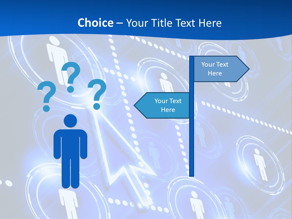 Linked Symbol Networking PowerPoint Template