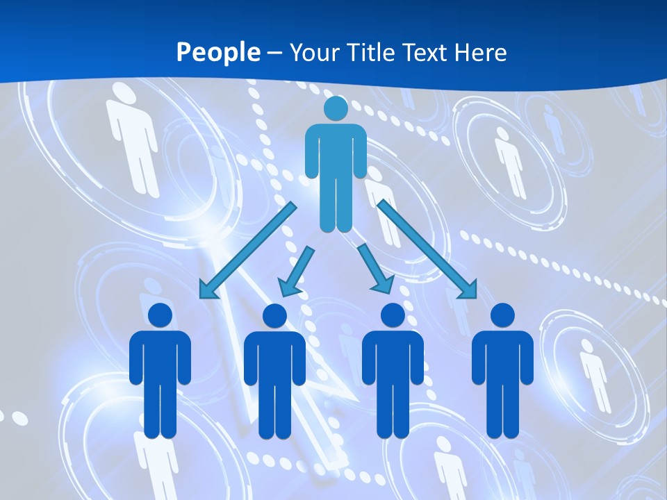 Linked Symbol Networking PowerPoint Template