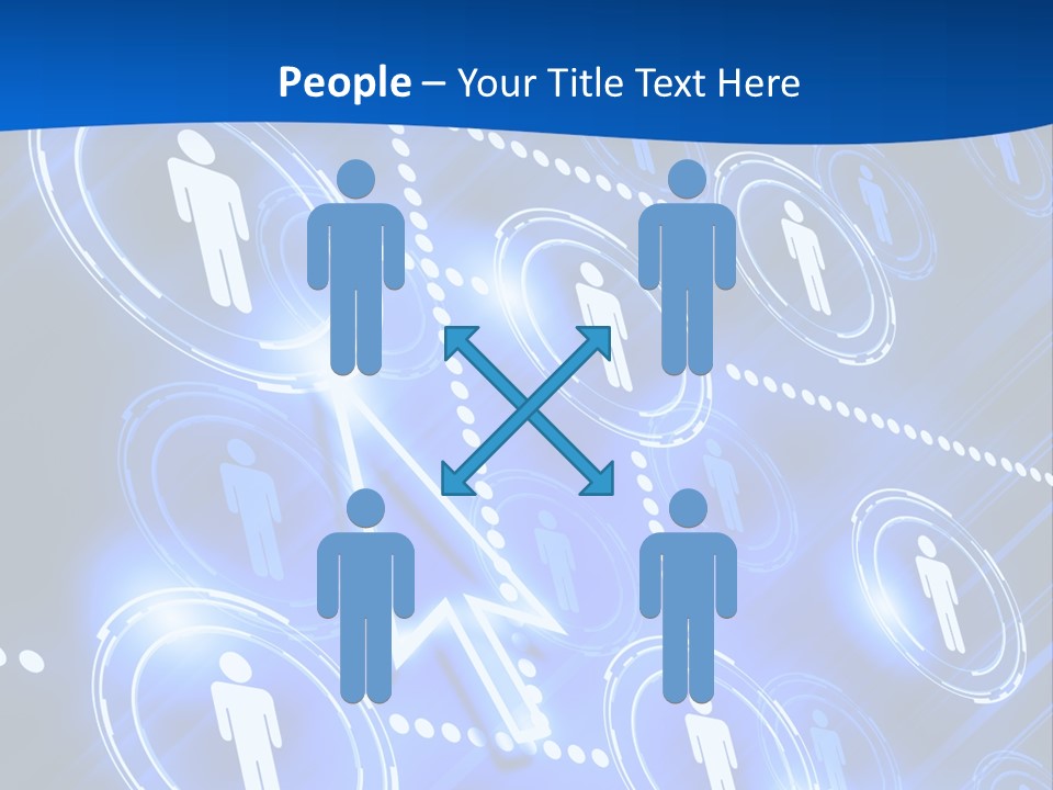 Linked Symbol Networking PowerPoint Template