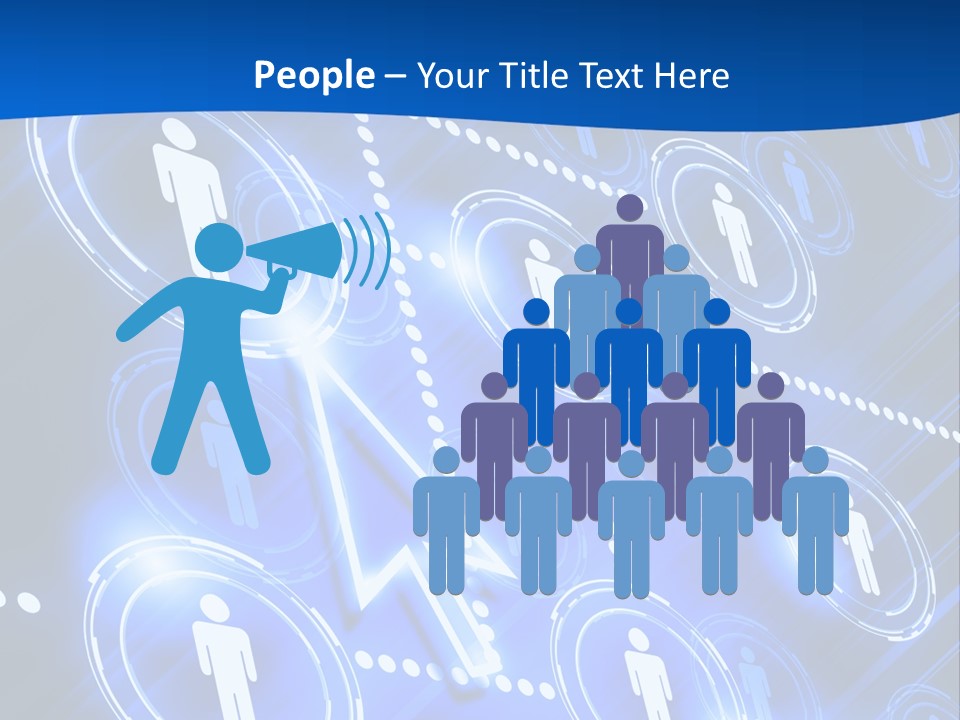 Linked Symbol Networking PowerPoint Template