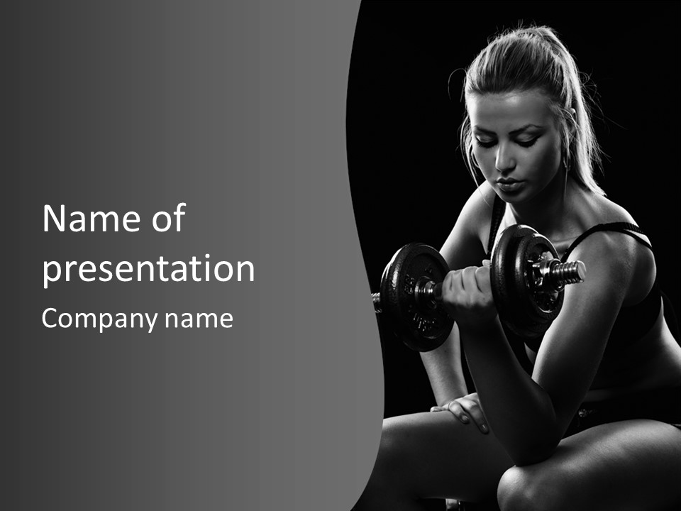 Athletic Female Shaping PowerPoint Template