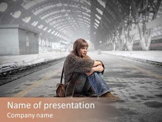 Slum Unhappy Message PowerPoint Template