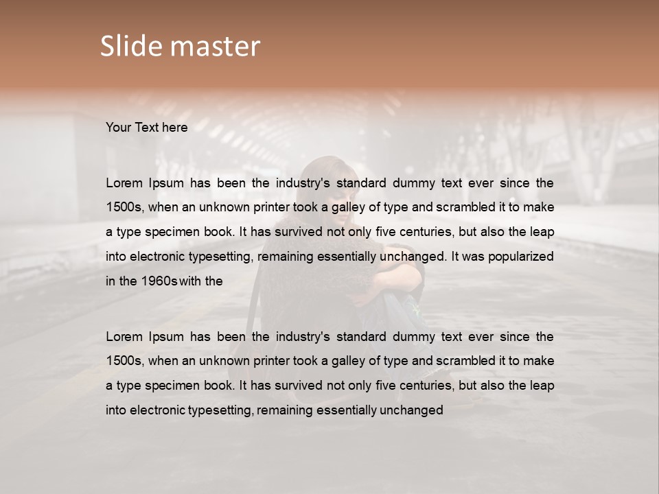 Slum Unhappy Message PowerPoint Template