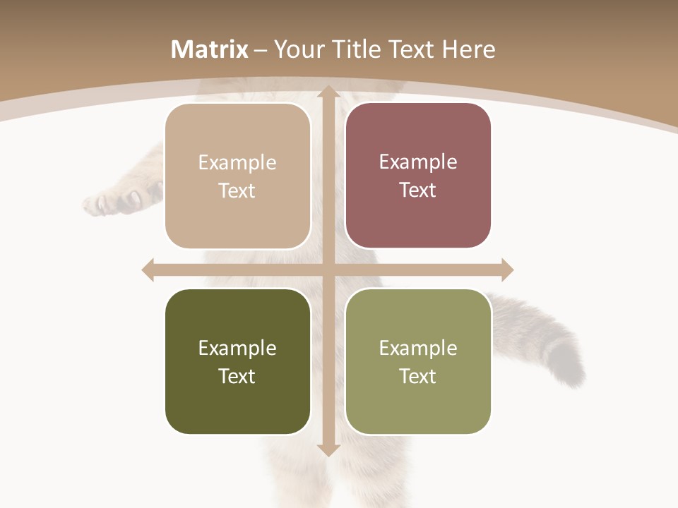 Striped Tabby Standing PowerPoint Template