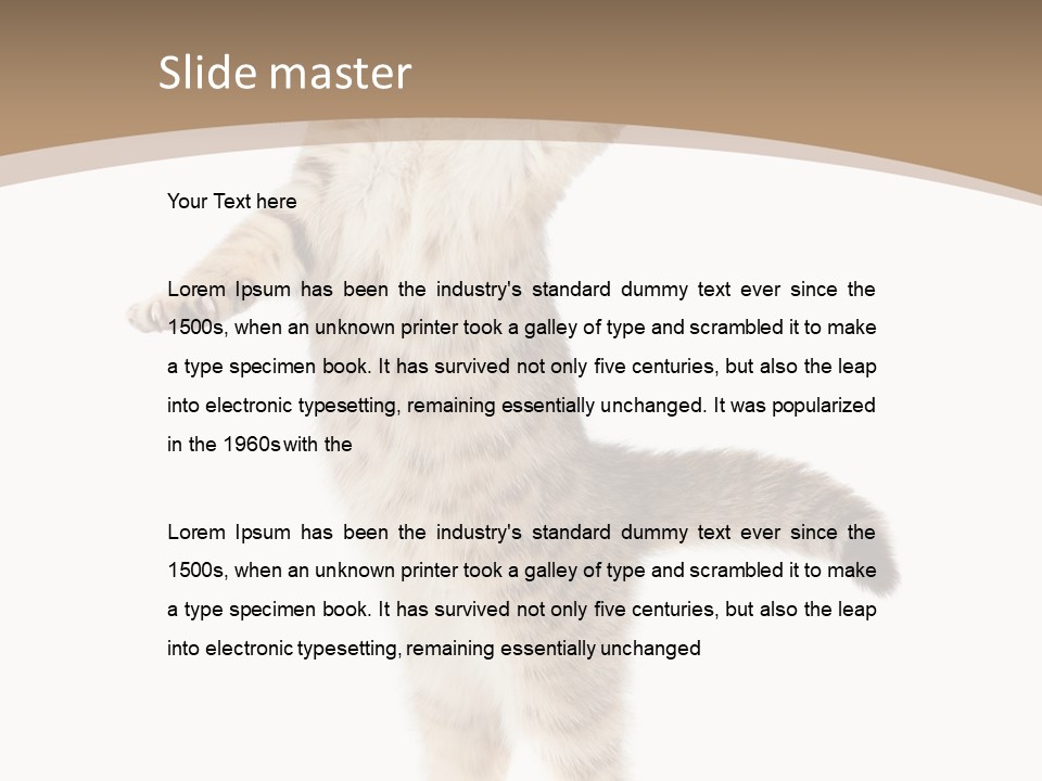Striped Tabby Standing PowerPoint Template