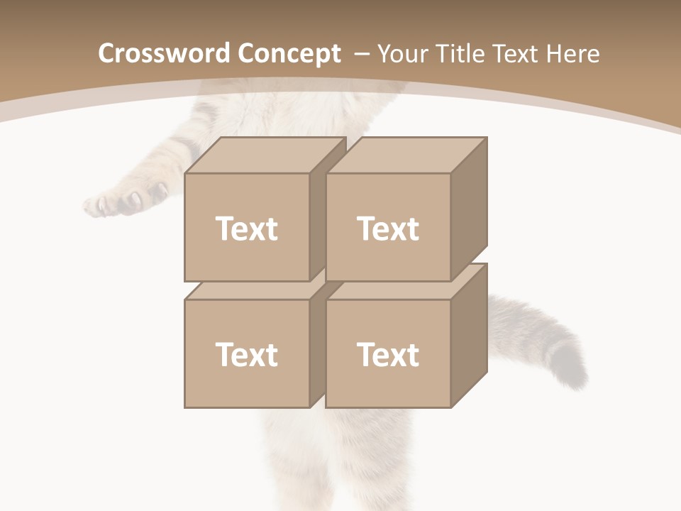 Striped Tabby Standing PowerPoint Template