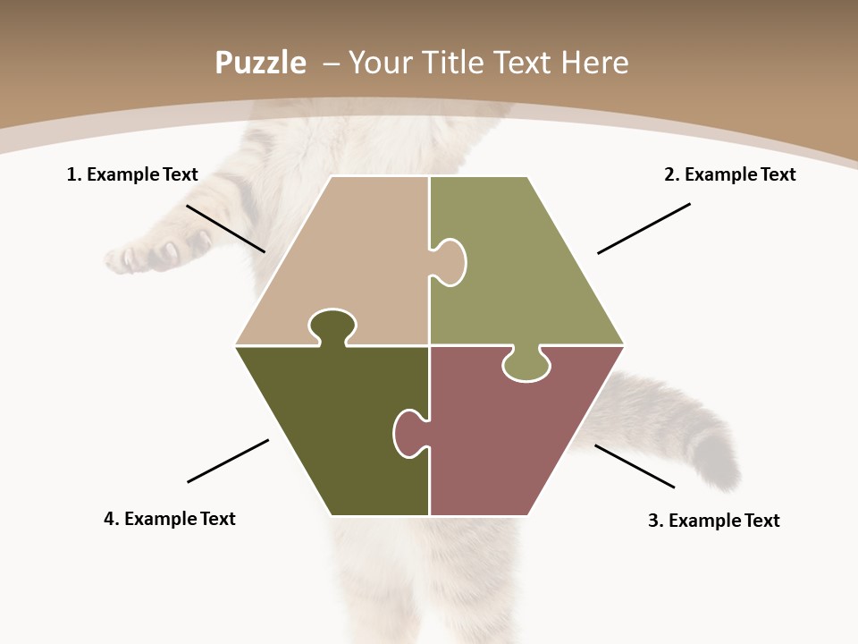 Striped Tabby Standing PowerPoint Template