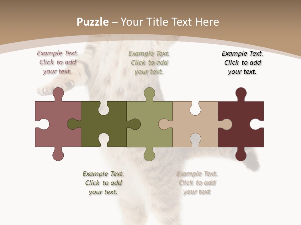 Striped Tabby Standing PowerPoint Template