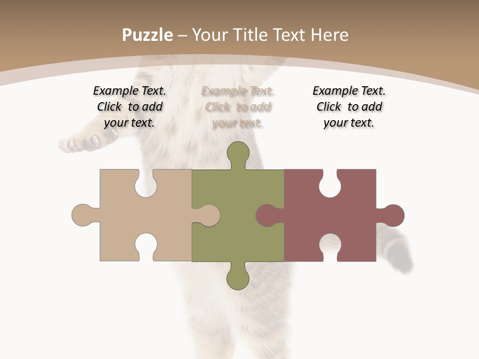 Striped Tabby Standing PowerPoint Template