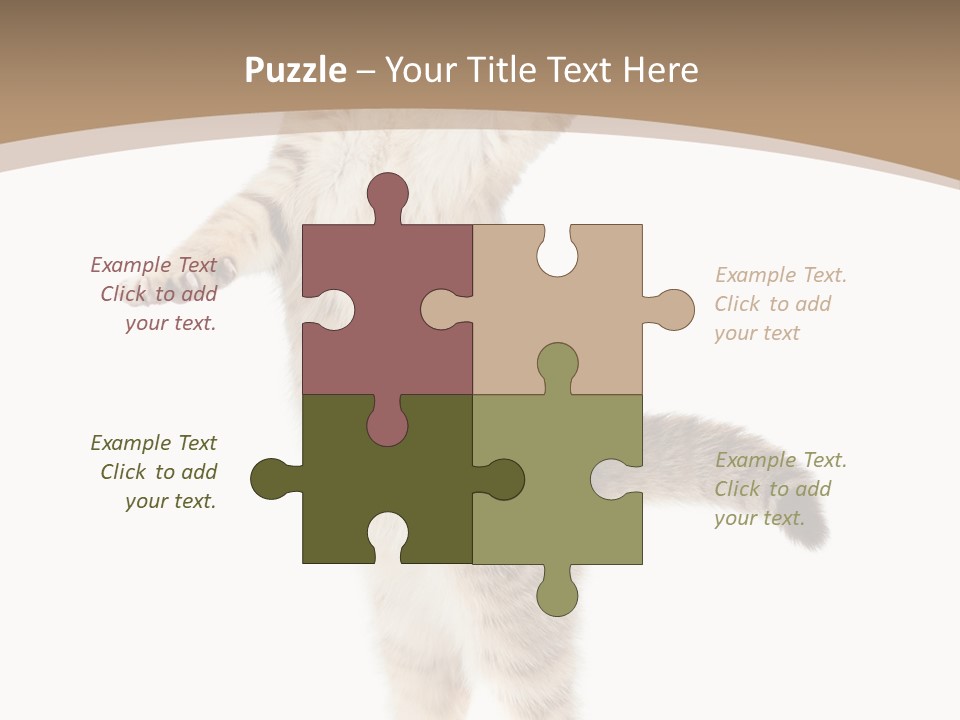 Striped Tabby Standing PowerPoint Template